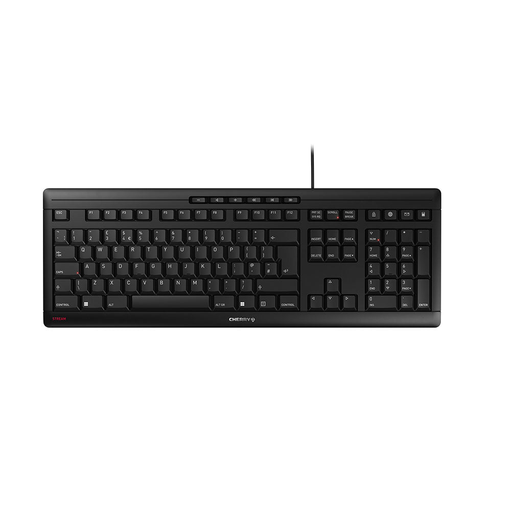 CHERRY STREAM keyboard Office USB QWERTY UK English Black