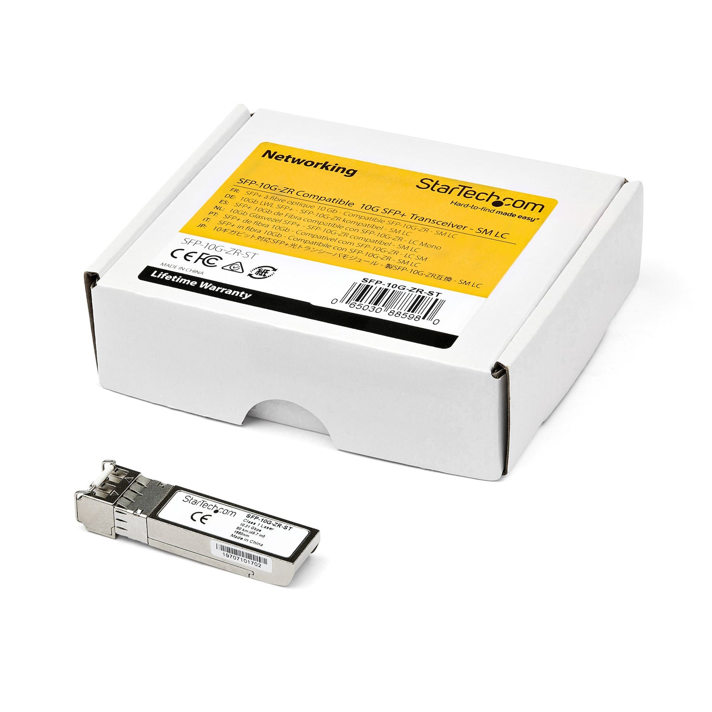 StarTech.com SFP-10G-ZR-ST network transceiver module Fiber optic 10000 Mbit/s SFP+ 1550 nm