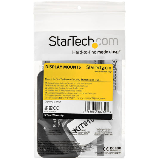 StarTech.com SSPMSUDWM mounting kit Black Steel