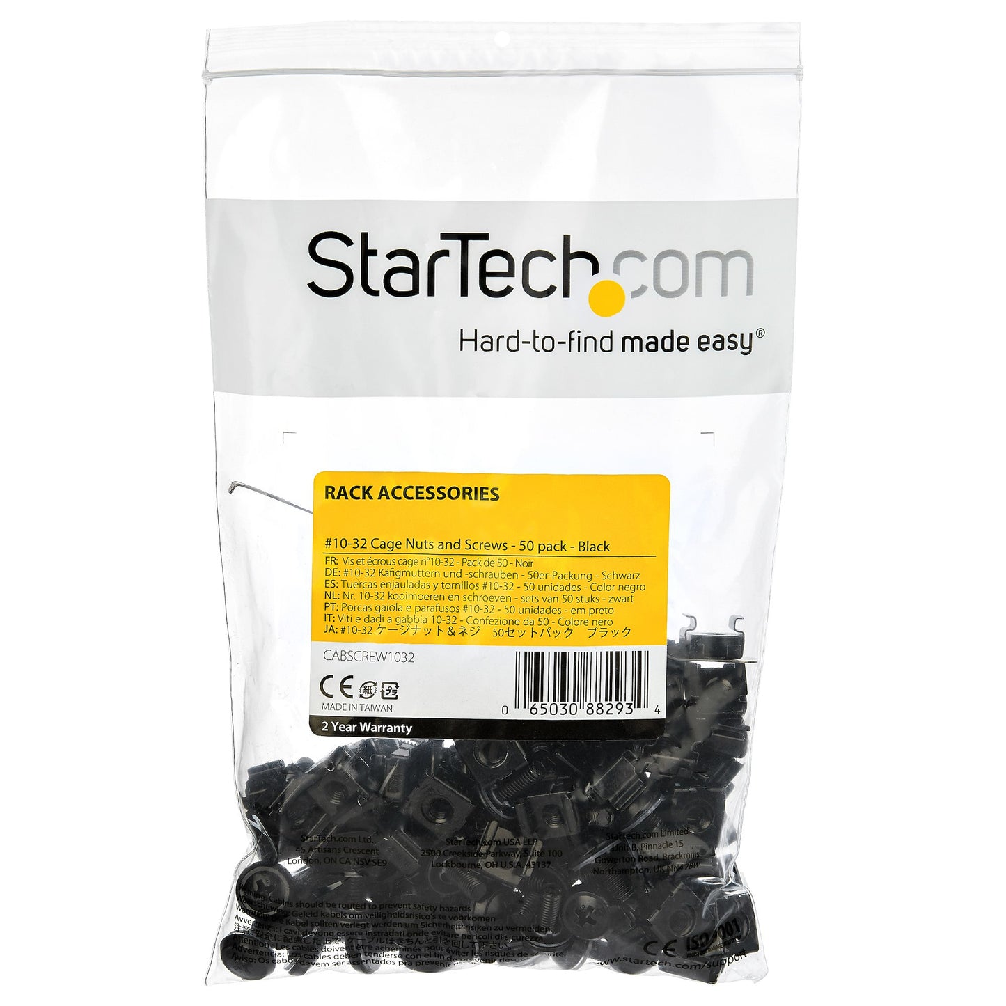 StarTech.com CABSCREW1032 screw/bolt 0.626" (15.9 mm) 50 pc(s) Bolts & nuts