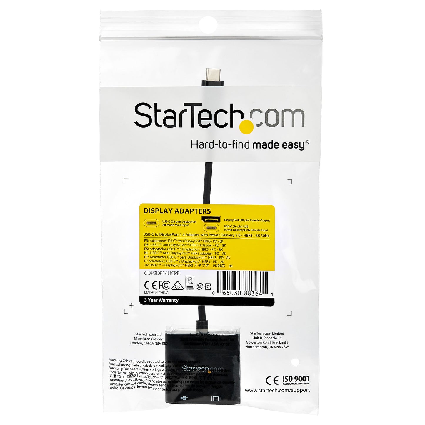 StarTech.com CDP2DP14UCPB USB graphics adapter 7680 x 4320 pixels Black