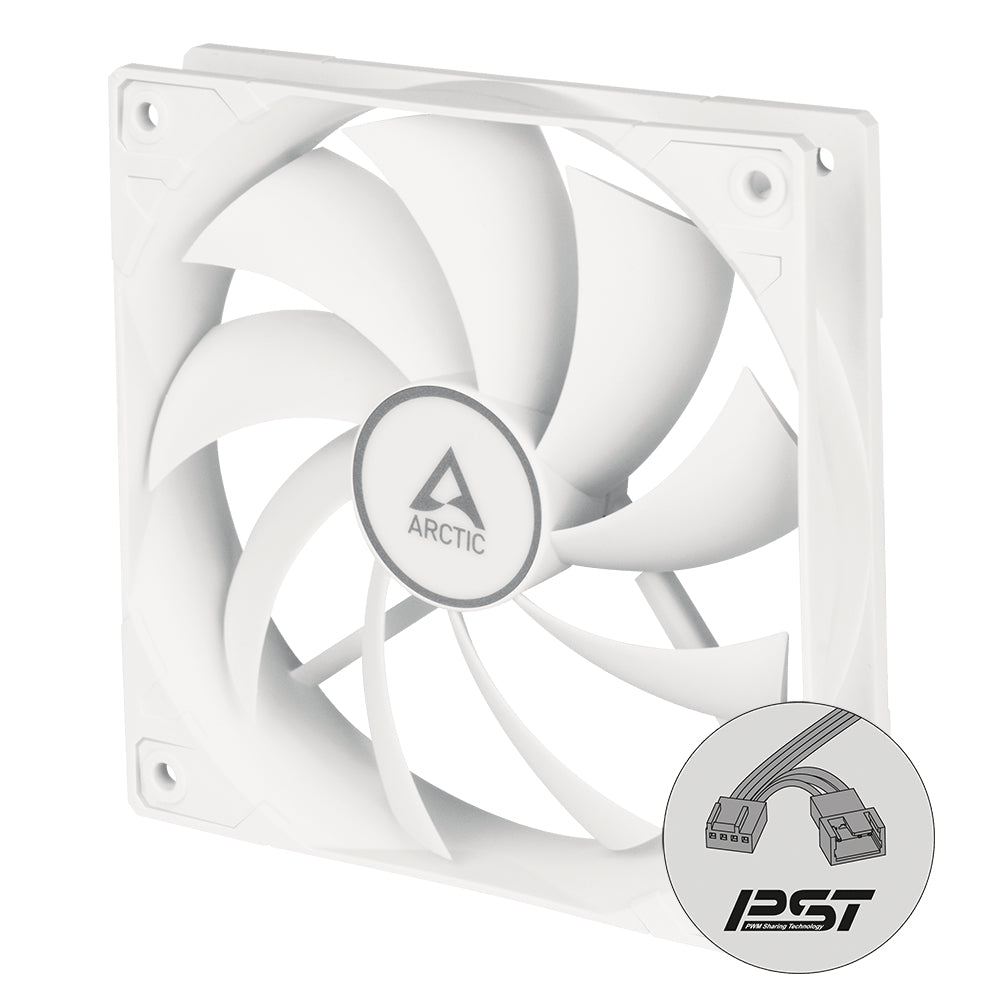 ARCTIC F12 PWM PST (White) Computer case Fan 4.72" (12 cm) 1 pc(s)