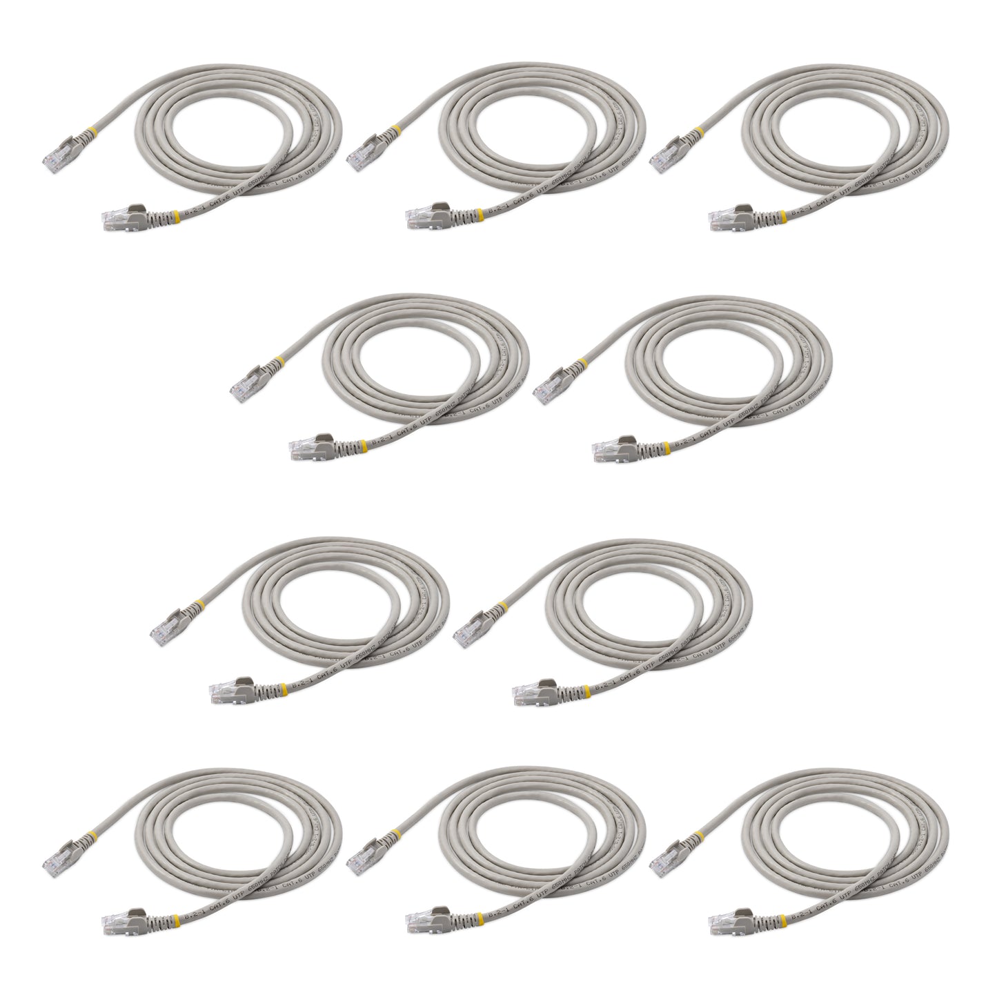 StarTech.com N6PATCH6GR10PK networking cable Gray 70.9" (1.8 m) Cat6 U/UTP (UTP)