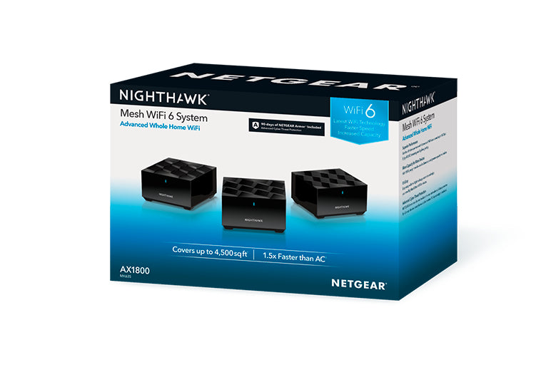 NETGEAR AX1800 Dual-band (2.4 GHz / 5 GHz) Wi-Fi 6 (802.11ax) Black 3 Internal