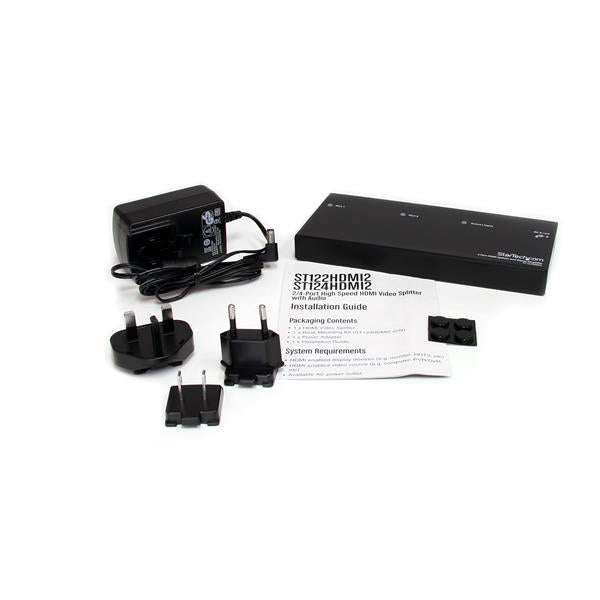 StarTech.com ST122HDMI2 video splitter HDMI 2x HDMI