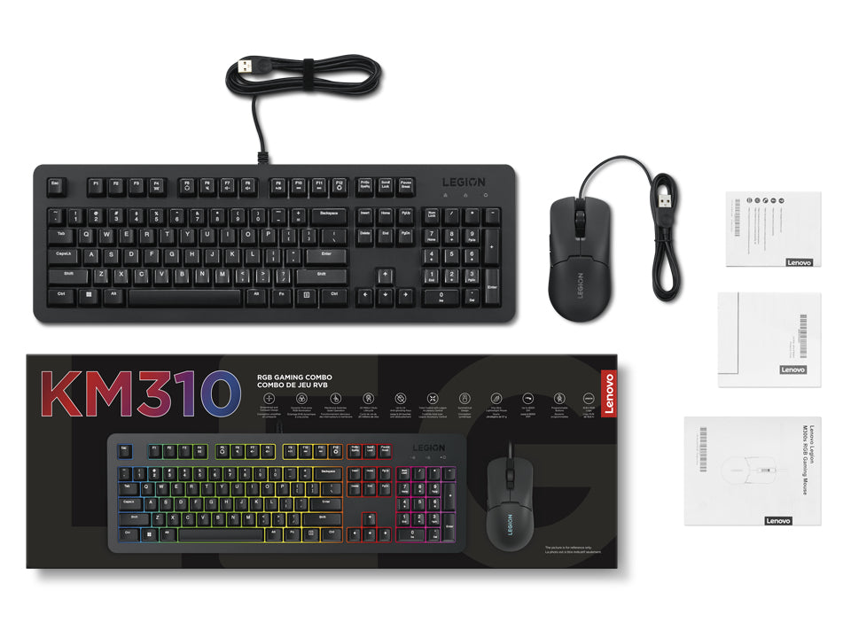 Lenovo GX31N91913 keyboard Mouse included Gaming USB US English Black