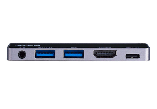 ATEN UH3238 laptop dock/port replicator Docking USB 3.2 Gen 1 (3.1 Gen 1) Type-C Black, Silver