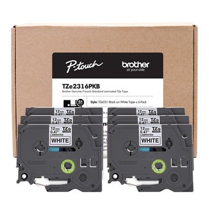 Brother TZE2316PKB label-making tape Black on white TZ/TZe