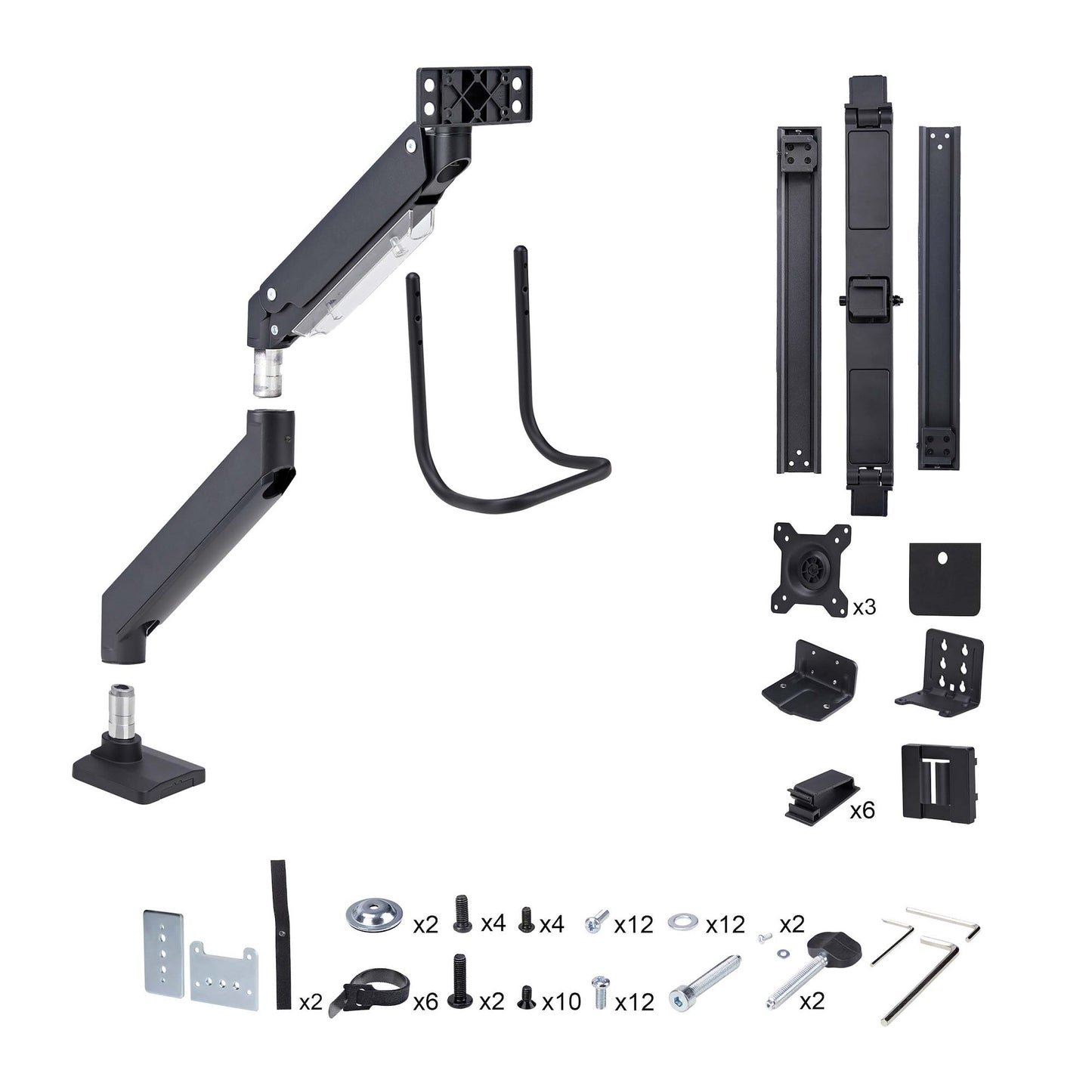 StarTech.com 3M1A3SG-MONITOR-ARM monitor mount / stand 27" Desk Black, Silver