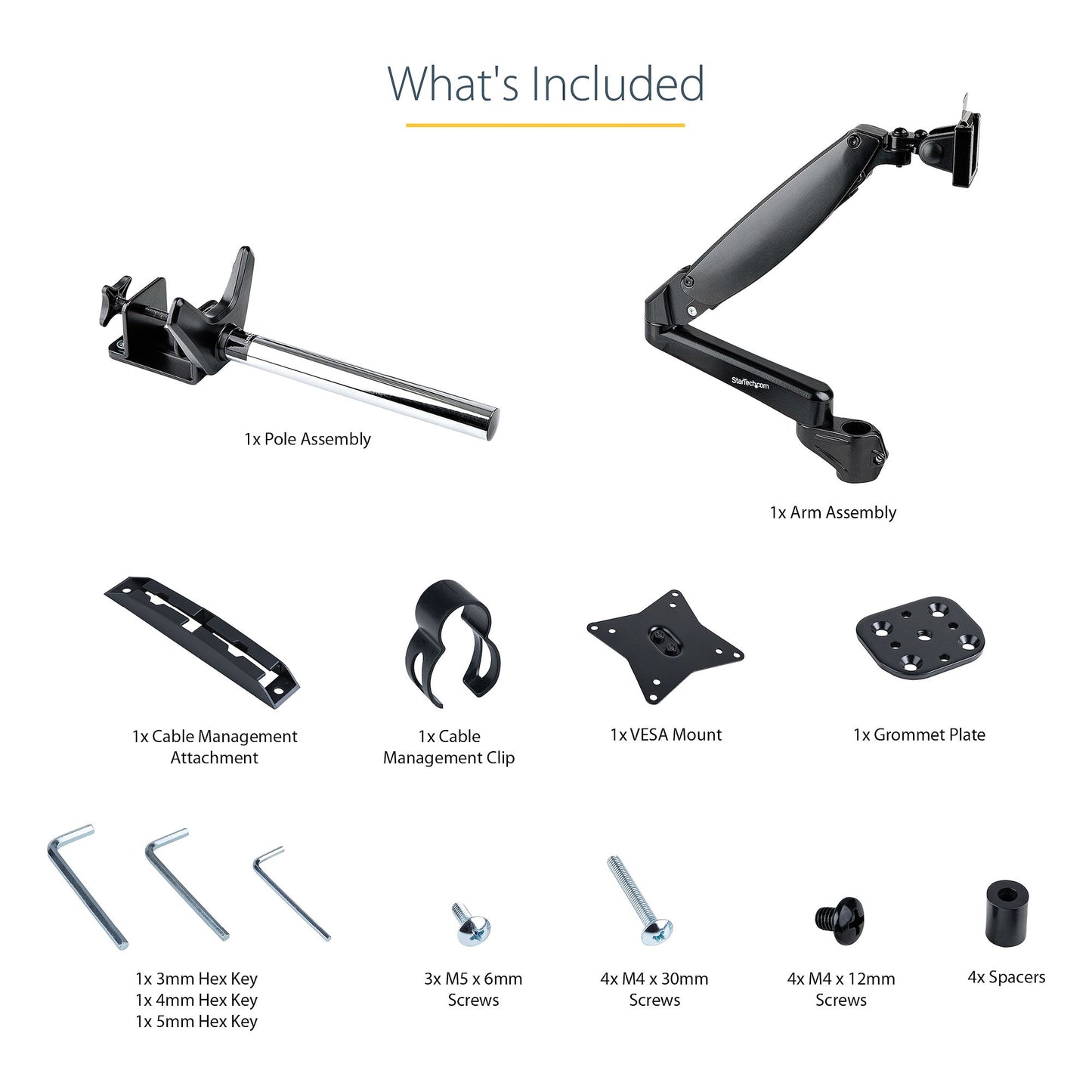 StarTech.com ARMPIVOTE2 monitor mount / stand 49" Desk Black