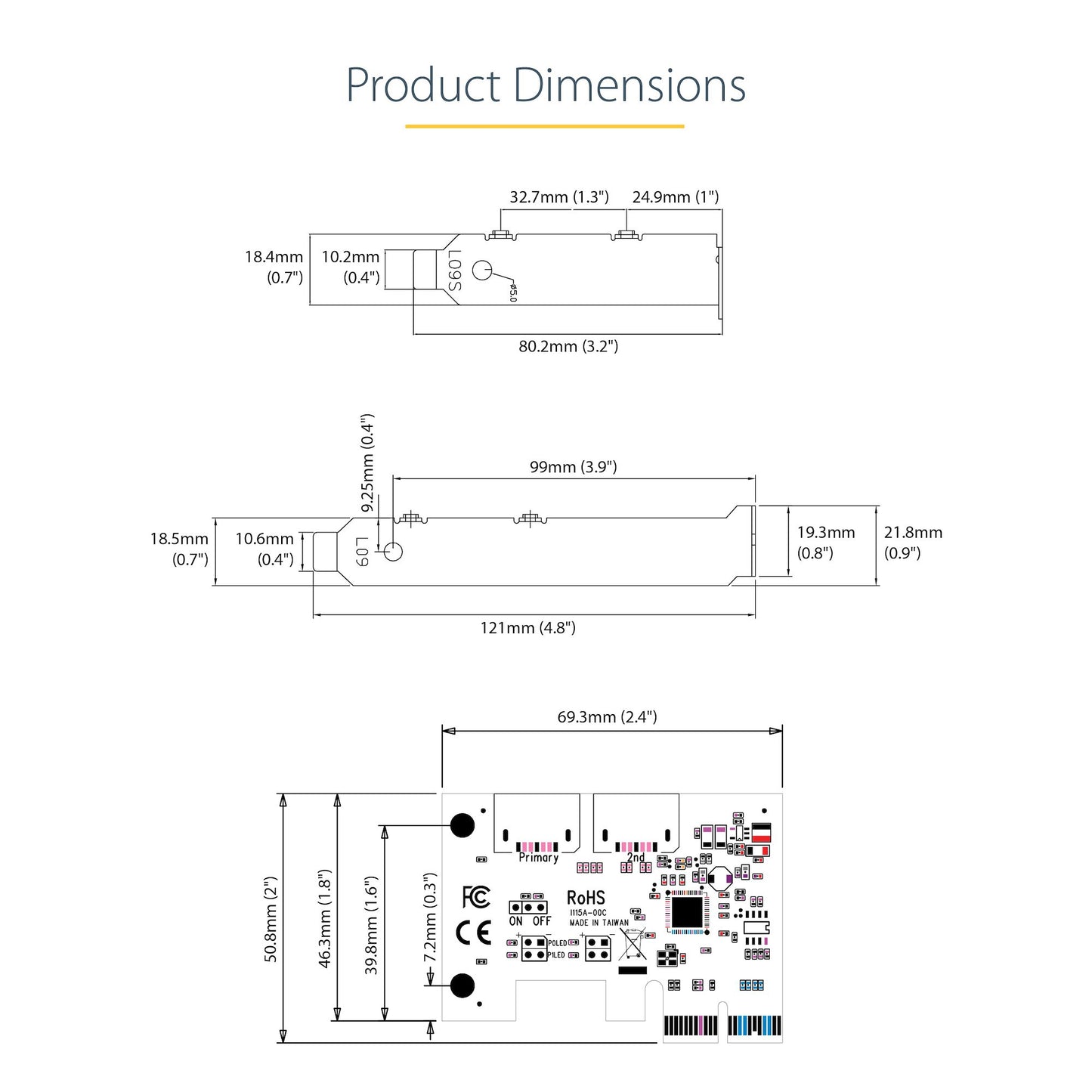 StarTech.com 2P6GR-PCIE-SATA-CARD interface cards/adapter Internal