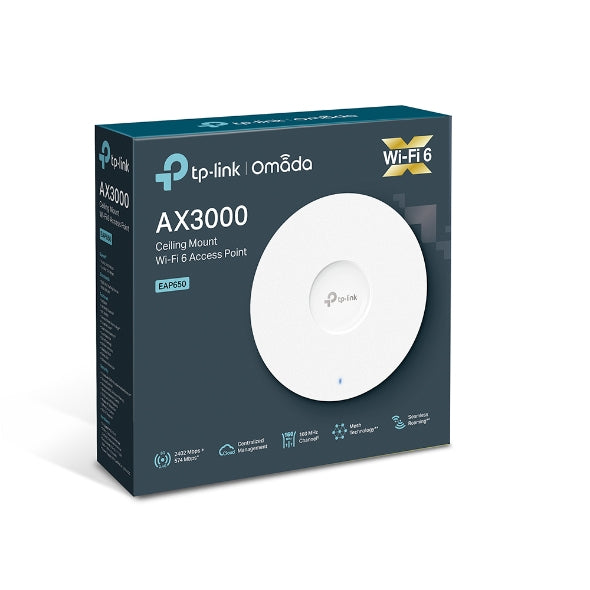 TP-Link Omada EAP650 wireless access point 2976 Mbit/s White Power over Ethernet (PoE)