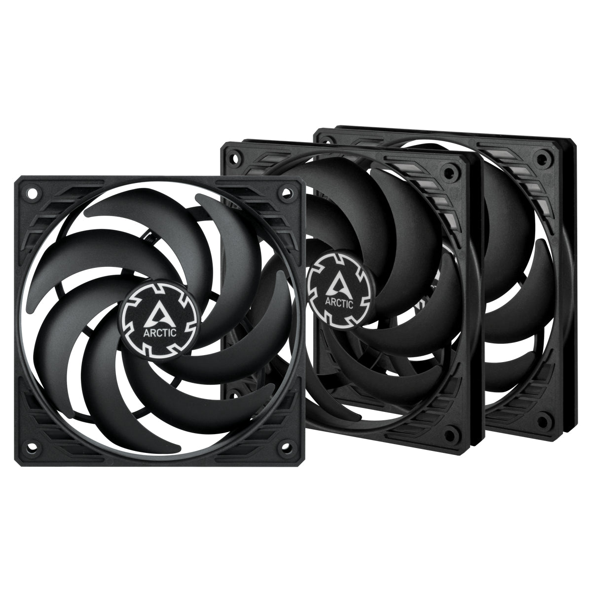 ARCTIC P12 Slim PWM PST Computer case Fan 4.72" (12 cm) Black 3 pc(s)