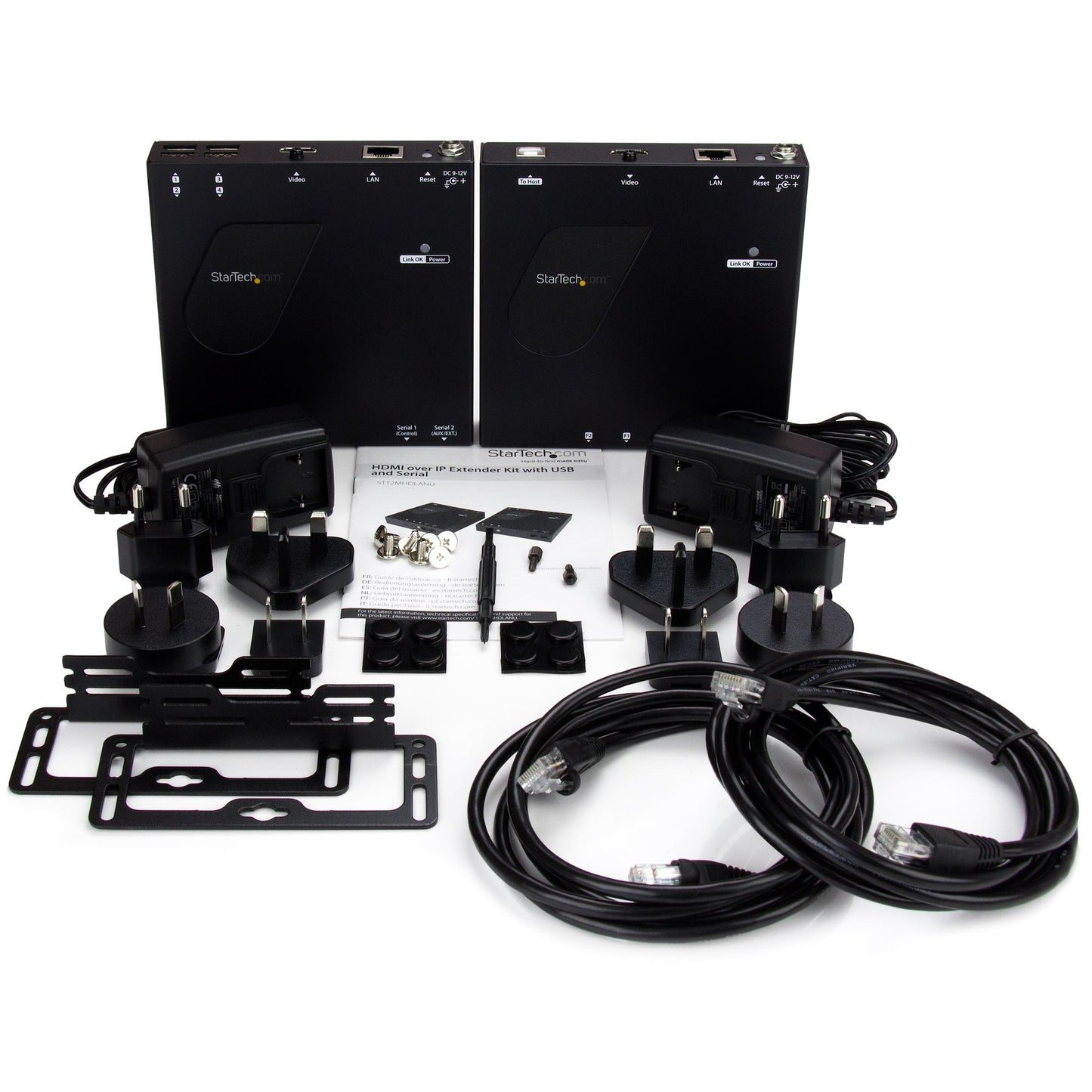 StarTech.com ST12MHDLANU AV extender AV transmitter & receiver Black