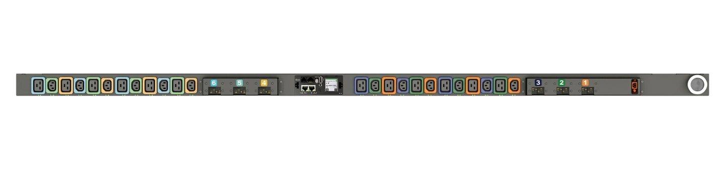 Vertiv MNS5MGW1-24PBB8-6PS15D0A10-S-A power distribution unit (PDU) 24 AC outlet(s) 0U Black