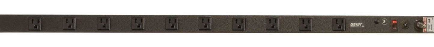 Vertiv Geist NSVA100-101R15 power distribution unit (PDU) 10 AC outlet(s) 0U Black