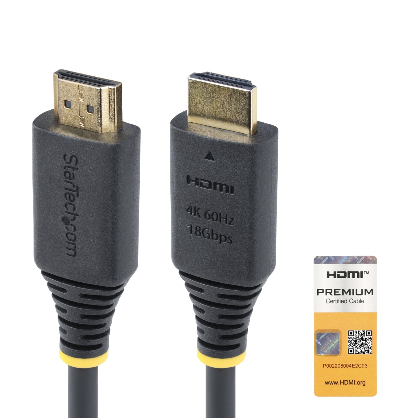 StarTech.com HDMI2-CABLE-4K60-3F HDMI cable 35.4" (0.9 m) HDMI Type A (Standard) Black