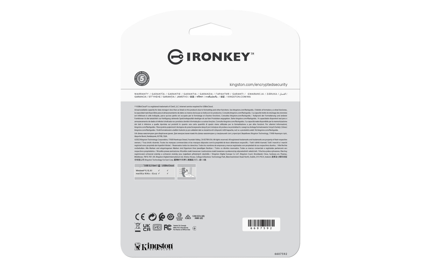 Kingston Technology IronKey Locker+ 50 USB flash drive 256 GB USB Type-A 3.2 Gen 1 (3.1 Gen 1) Silver