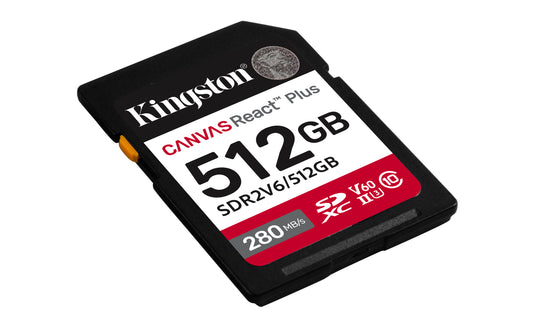 Kingston Technology Canvas React Plus 512 GB SDXC UHS-II Class 10