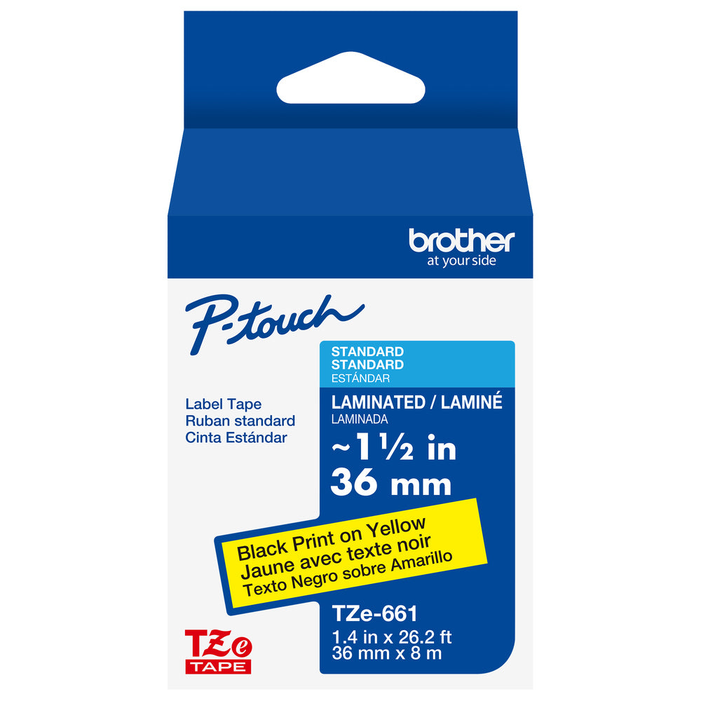 Brother TZE661G label-making tape Black on yellow TZe