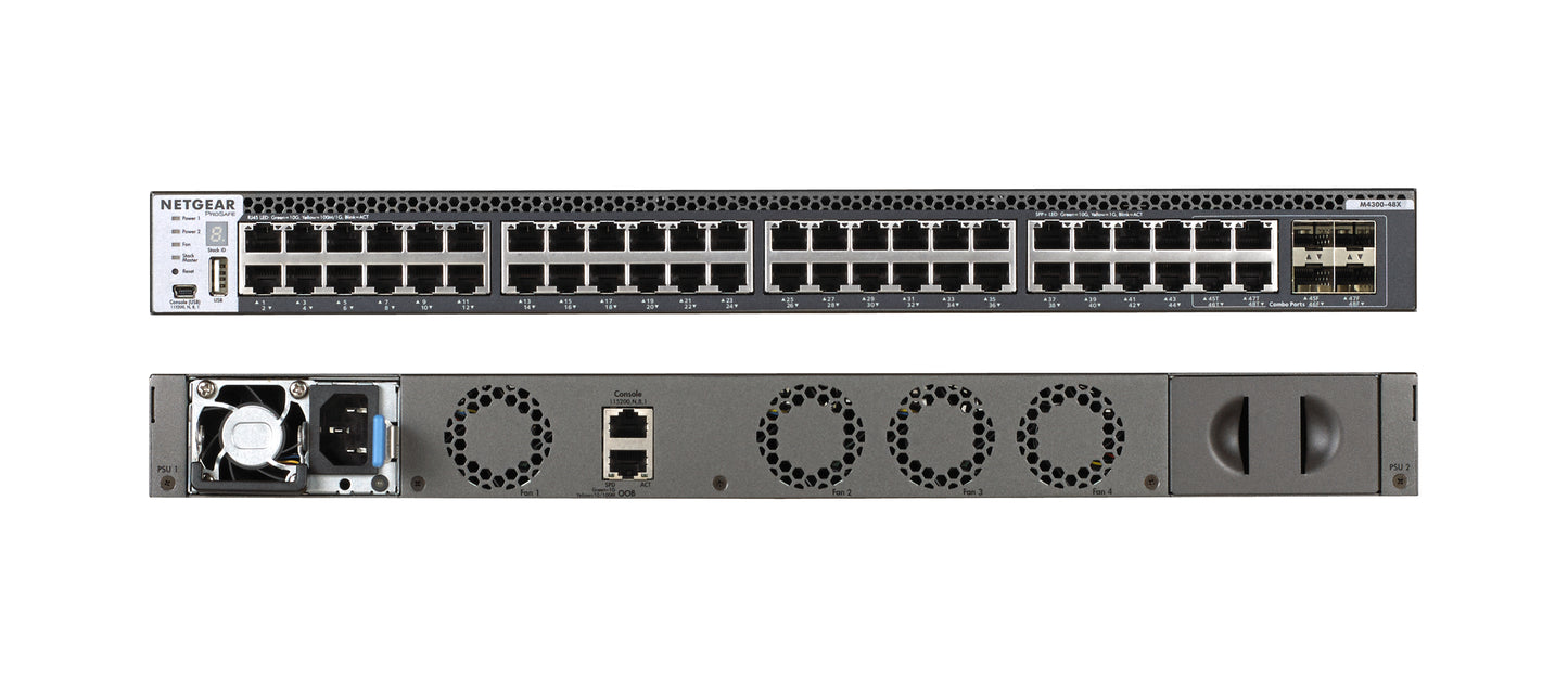 NETGEAR M4300-48X/US/EME Managed 10G Ethernet (100/1000/10000) 1U Gray