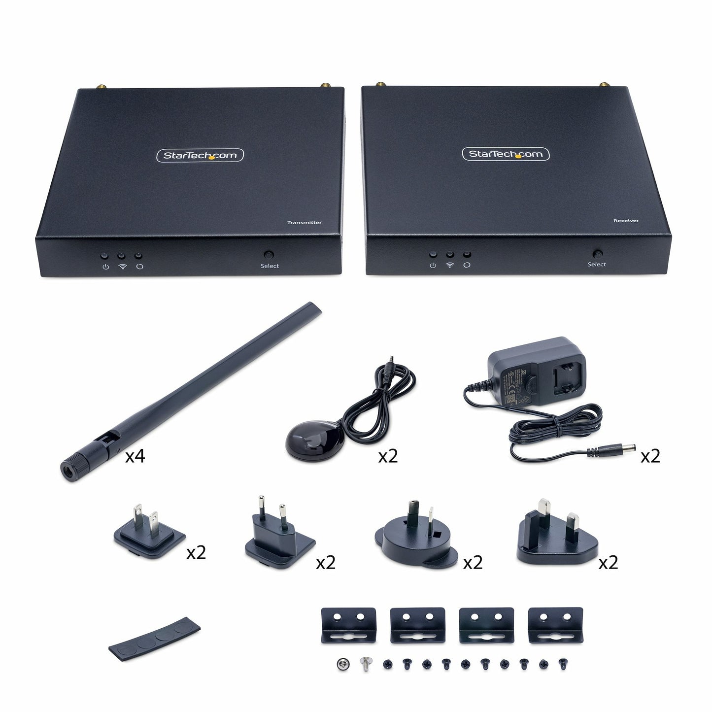 StarTech.com ST121WHDS2 AV extender AV transmitter & transceiver Black