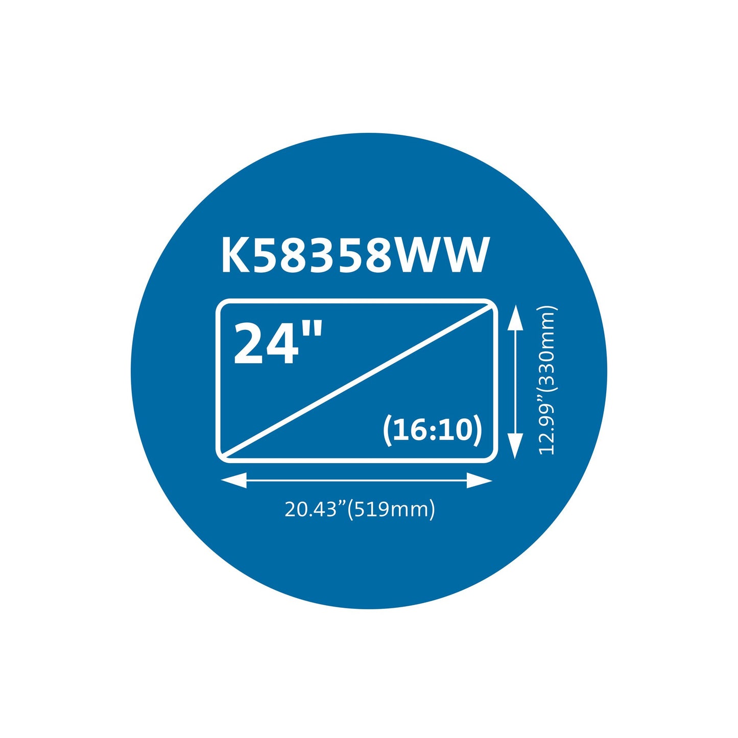 Kensington MagPro™ 24.0" (16:10) Monitor Privacy Screen with Magnetic Strip
