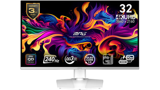 MSI MPG 321URXW QD-OLED computer monitor 31.5" 3840 x 2160 pixels 4K Ultra HD White