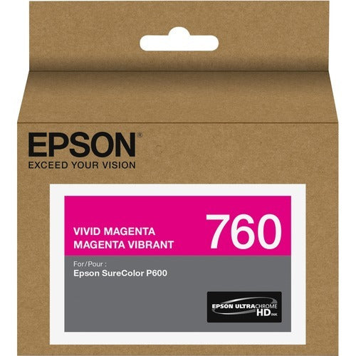 Epson UltraChrome HD T760 Original Ink Cartridge - Inkjet - Vivid Magenta - 1 Each