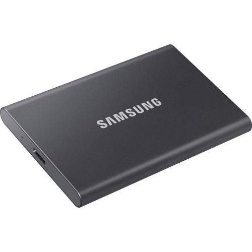 Samsung T7 MU-PC2T0T/AM 2 TB Portable Solid State Drive - External - PCI Express NVMe - Titan Gray - Gaming Console, Desktop PC, Smartphone, Tablet Device Supported - USB 3.2 (Gen 2) Type C - 1050 MB/s Maximum Read Transfer Rate - 256-bit Encryption