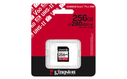 Kingston Technology Canvas React Plus 256 GB SDXC UHS-II Class 10