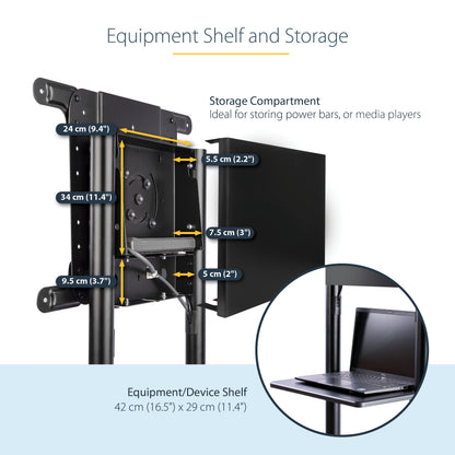 StarTech.com MBLTVSTNDEC TV mount/stand 70" Black