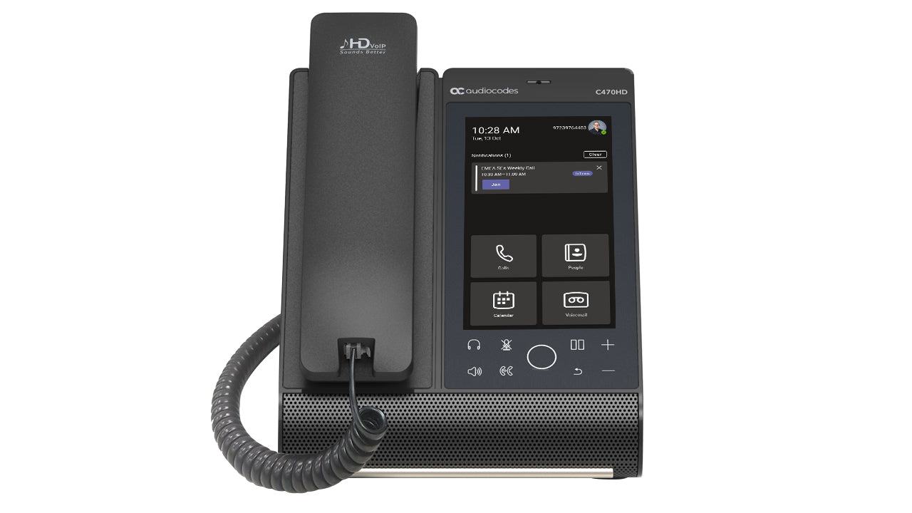 AudioCodes C470HD IP phone Black TFT Wi-Fi