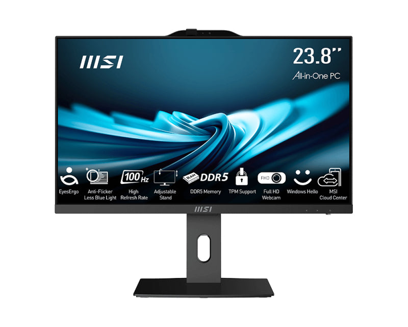 MSI Pro AP242P 14M-693UST Intel® Core™ i5 i5-14400 23.8" 1920 x 1080 pixels All-in-One PC 16 GB DDR5-SDRAM 1 TB SSD Windows 11 Pro Wi-Fi 6E (802.11ax) Black