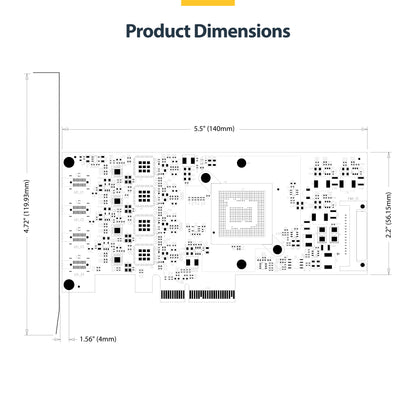 StarTech.com P10Q4C-USB-CARD-LP interface cards/adapter Internal USB 3.2 Gen 2 (3.1 Gen 2)