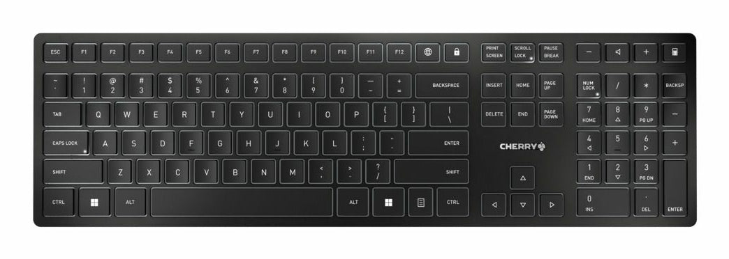 CHERRY JK-9100US-2 keyboard Universal USB + RF Wireless + Bluetooth QWERTY US English Black, Gray