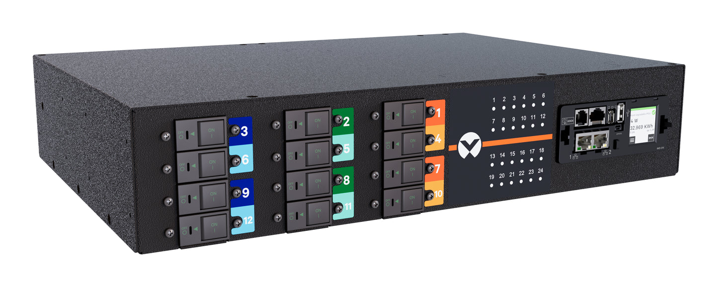 Vertiv PowerIT VP6U62A2 power distribution unit (PDU) 24 AC outlet(s) 2U Black