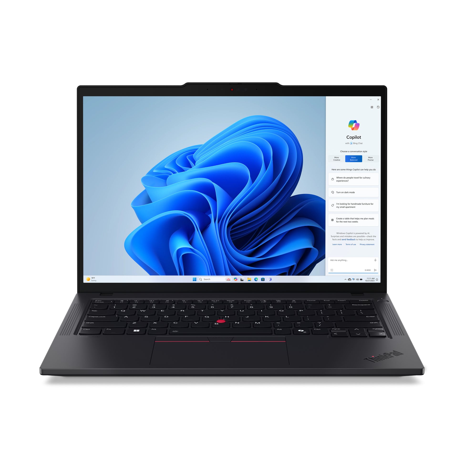 Lenovo ThinkPad T14 Gen 5 (AMD) AMD Ryzen™ 7 PRO 8840U Laptop 14" WUXGA 16 GB DDR5-SDRAM 512 GB SSD Wi-Fi 6E (802.11ax) Windows 11 Pro Black