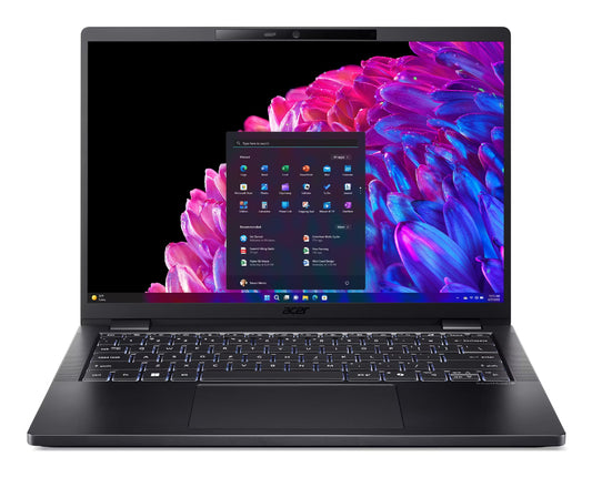 Acer TravelMate P6 TMP614-73T-78TG Intel Core Ultra 7 165H Laptop 14" Touchscreen WUXGA 32 GB LPDDR5x-SDRAM 1 TB SSD Wi-Fi 7 (802.11be) Windows 11 Pro Black