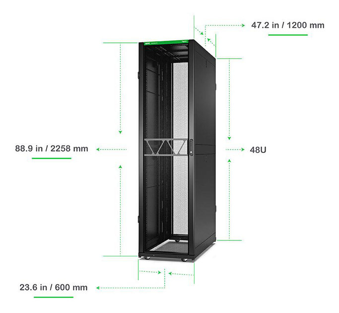 APC AR3307B2 rack cabinet 48U Freestanding rack Black