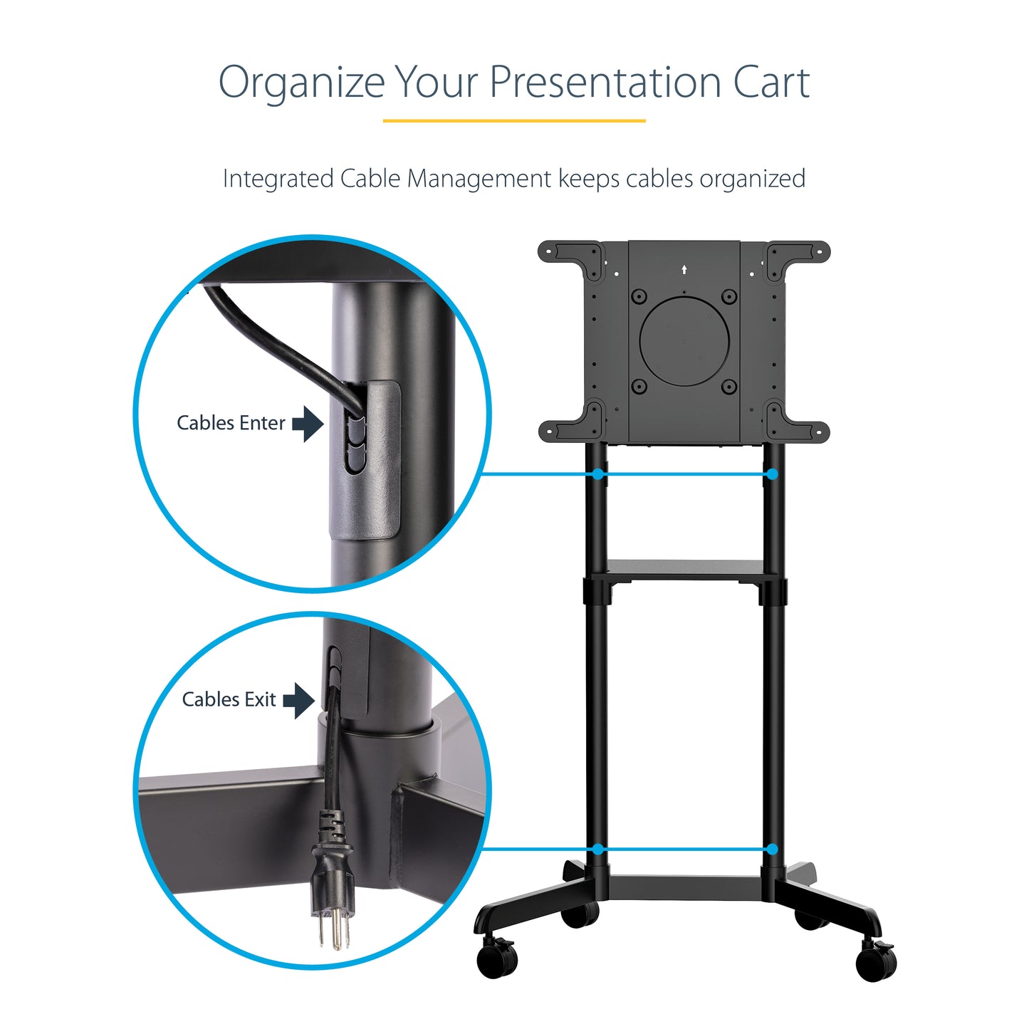 StarTech.com MBLTVSTNDEC TV mount/stand 70" Black