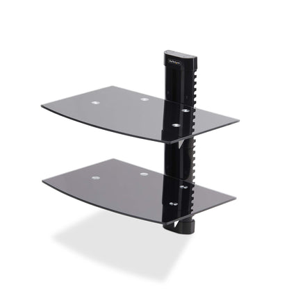StarTech.com 2B-WALL-MOUNT-SHELF AV equipment shelf Black Glass
