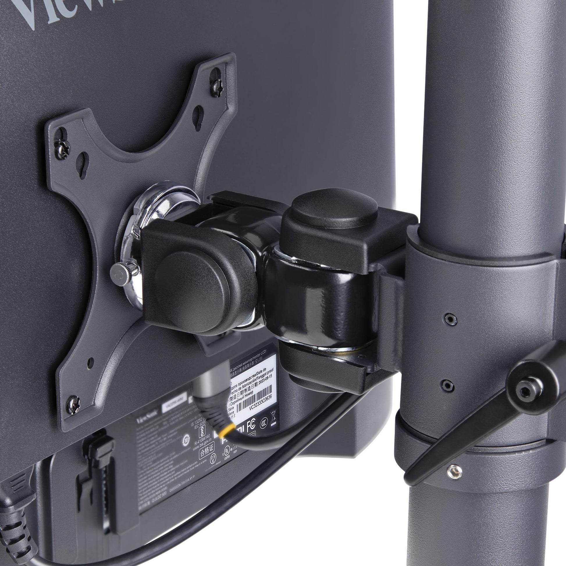 StarTech.com H2MPV-MONITOR-MOUNT monitor mount / stand 49" Desk Black