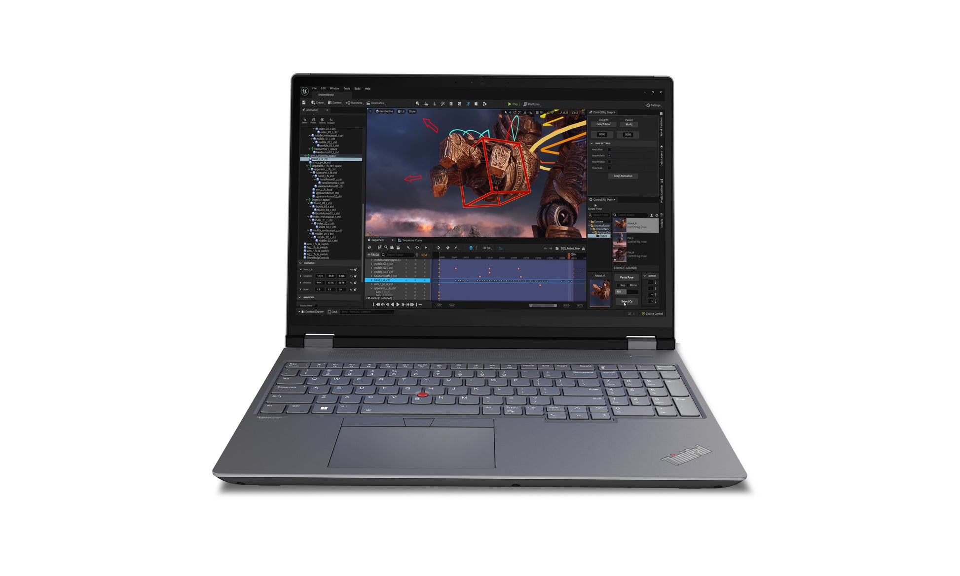 Lenovo ThinkPad P16 Gen 2 Intel® Core™ i7 i7-14700HX Mobile workstation 16" WQXGA 32 GB DDR5-SDRAM 1 TB SSD NVIDIA RTX 1000 Ada Wi-Fi 6E (802.11ax) Windows 11 Pro English Gray, Black