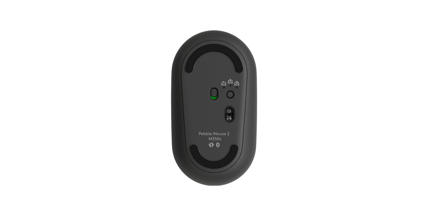 Logitech Pebble 2 Combo keyboard Mouse included Universal RF Wireless + Bluetooth QWERTY English Graphite