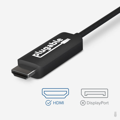Plugable Technologies USBC-HDMI-CABLE video cable adapter 70.9" (1.8 m) USB Type-C HDMI Type A (Standard) Black
