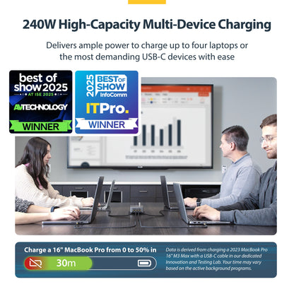 StarTech.com 424DNA-USB-C-CHARGER mobile device charger Universal Gray AC Fast charging Indoor