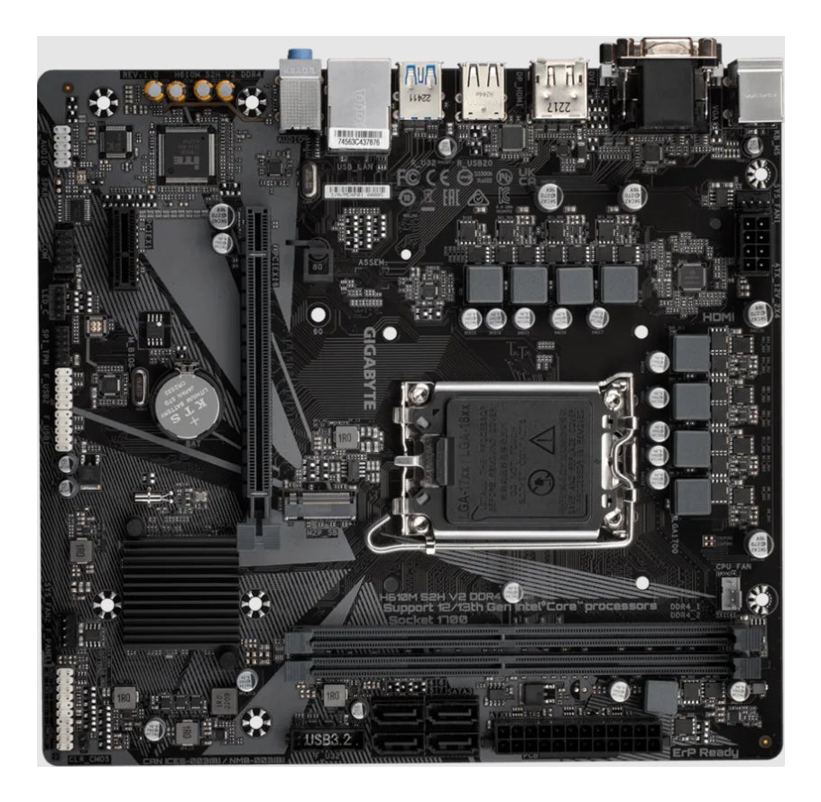 GIGABYTE H610M S2H V2 DDR4 motherboard Intel H610 Express LGA 1700 micro ATX