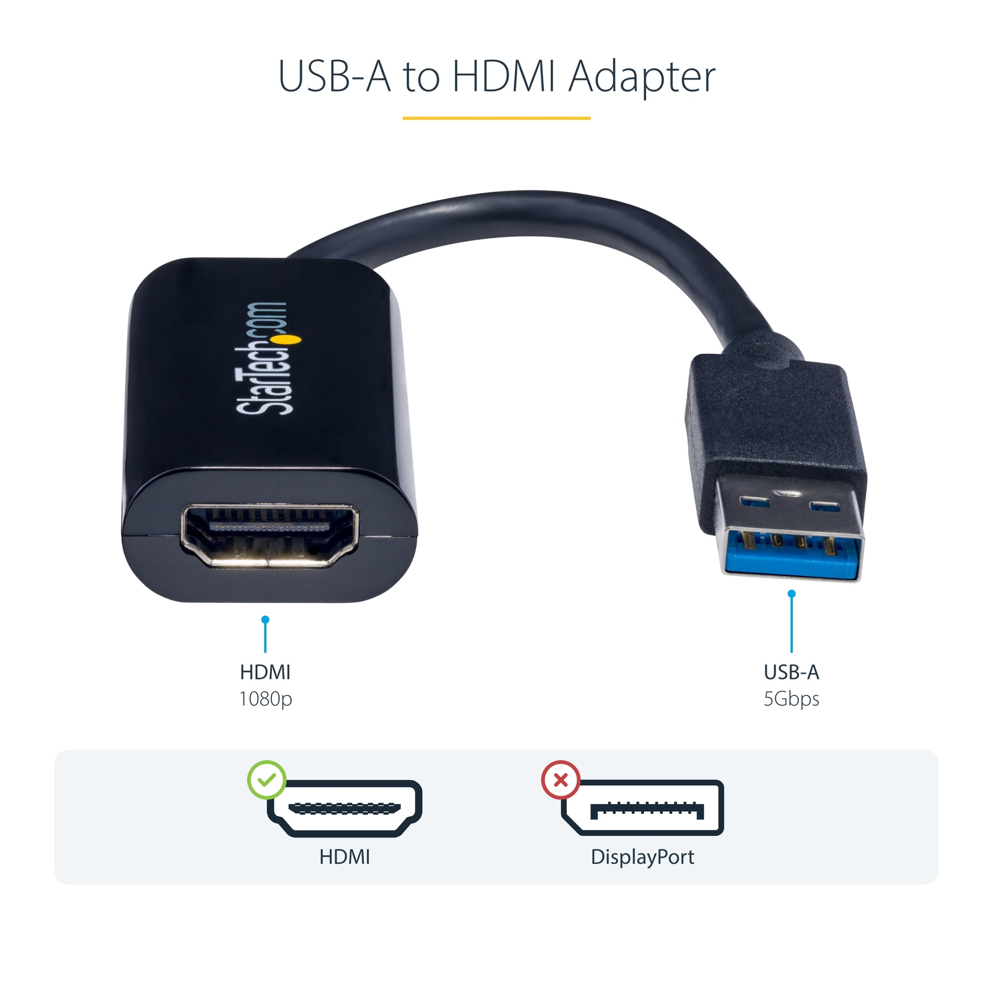 StarTech.com USB32HDES USB graphics adapter 1920 x 1200 pixels Black