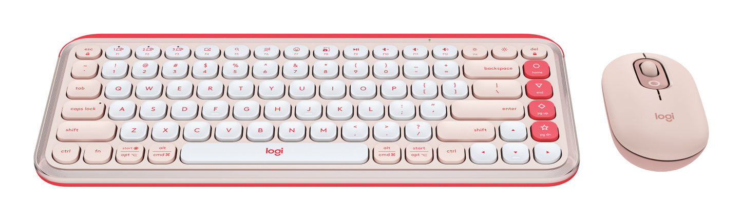 Logitech 920-013105 keyboard Mouse included Universal Bluetooth QWERTY English Rose